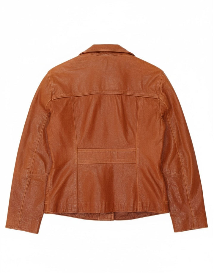 KOCCA læderjakke til kvinder UK 10 Lille brunt læder