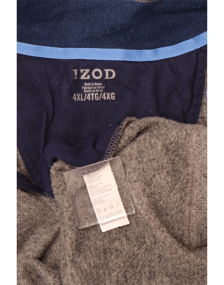 IZOD Herre lynlås hættetrøje med lynlås 4XL grå polyester