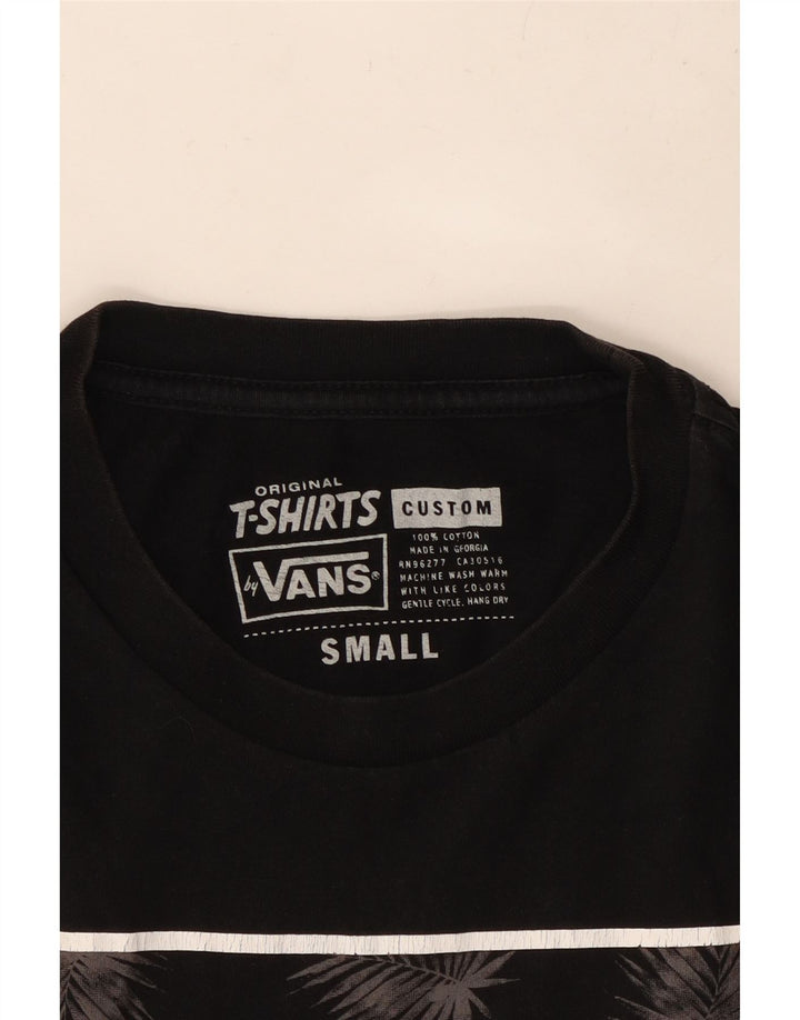 VANS Herre Custom Fit grafisk T-shirt top lille sort bomuld