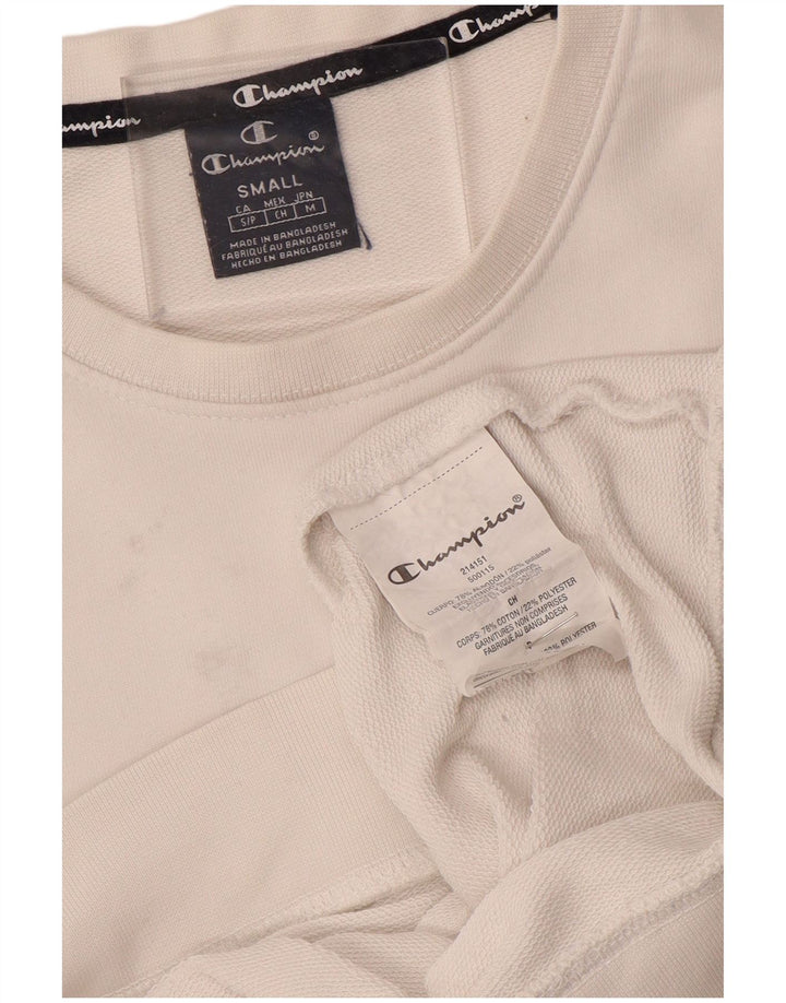 CHAMPION Herre Sweatshirt Jumper Lille Hvid Bomuld