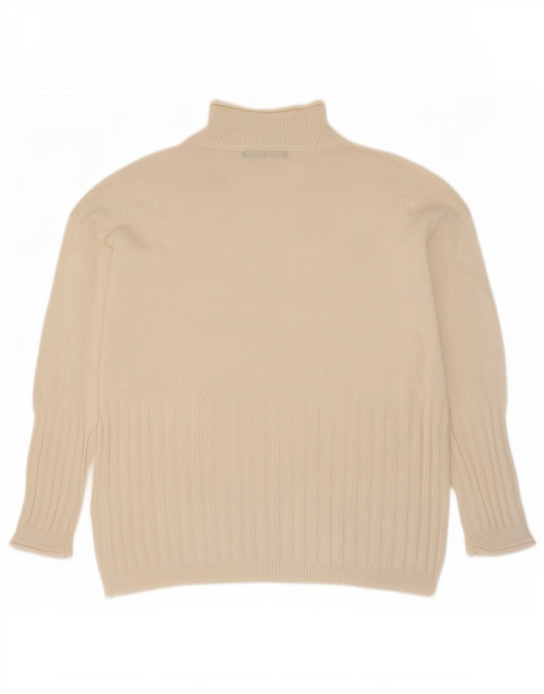 Marks & Spencer Dame Turtle Neck Jumper Sweater UK 10 Small Beige