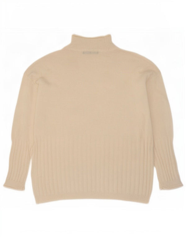 Marks & Spencer Dame Turtle Neck Jumper Sweater UK 10 Small Beige