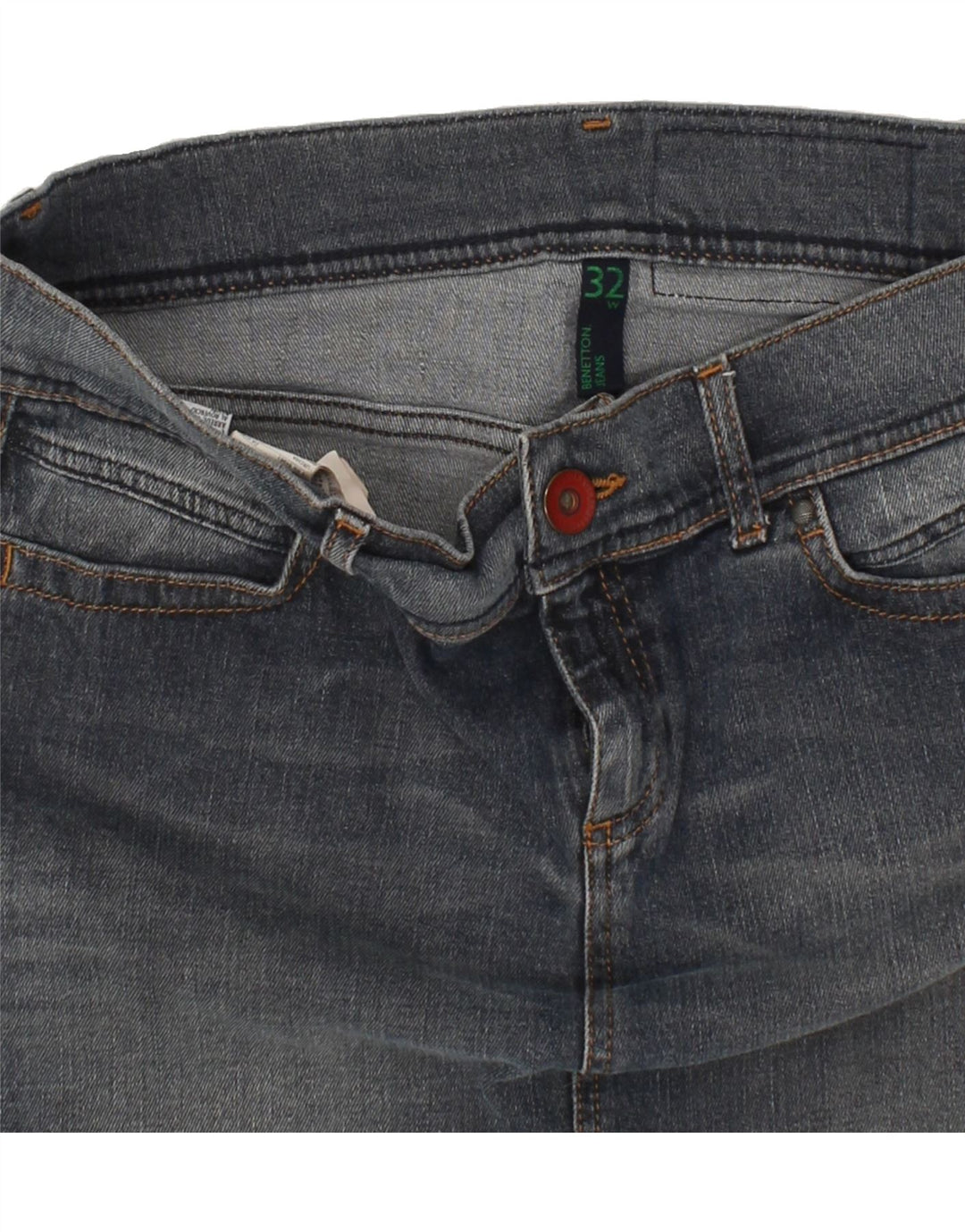 BENETTON Womens Denim Skirt W32 Large Blue Cotton Vintage Benetton and Second-Hand Benetton from Messina Hembry 
