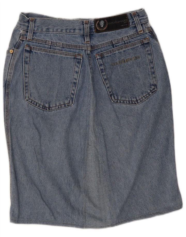 Roccobarocco Dame Denim Nederdel W33 Stor Blå Bomuld