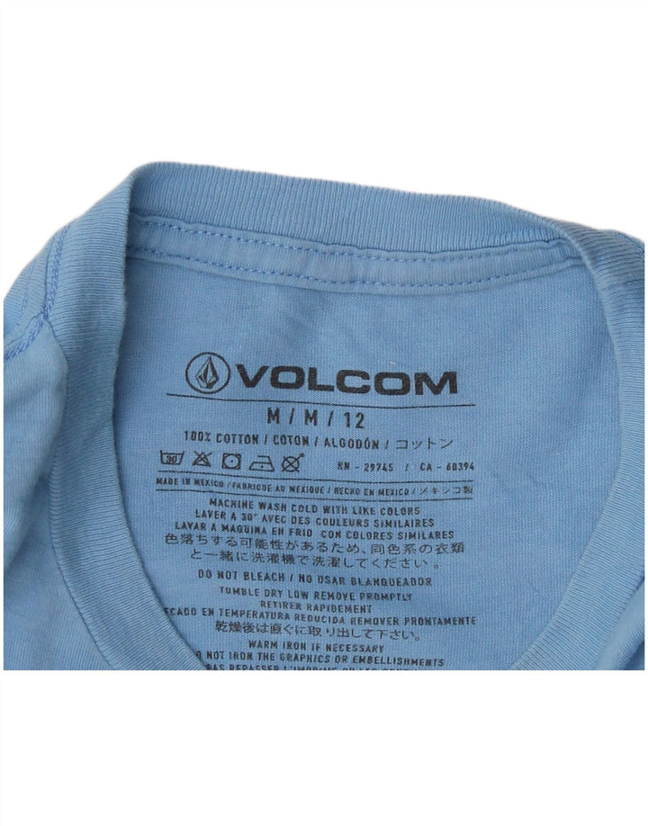 Volcom Herre Grafisk T-Shirt Top UK 14 Medium Blue Cotton