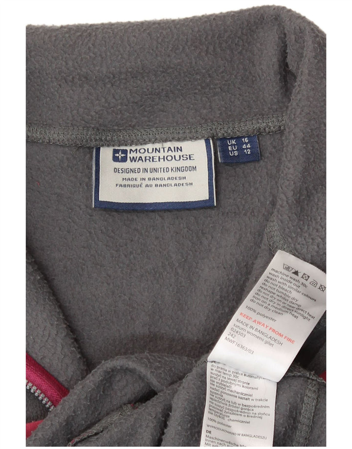 Mountain Warehouse Dame Fleece Gilet UK 16 Large Grå Polyester