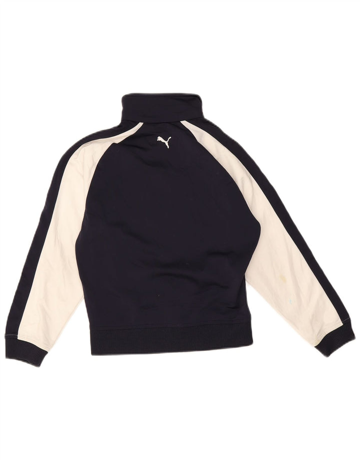 Puma Træningsdragt Topjakke til drenge 7-8 år Navy Blue Colourblock