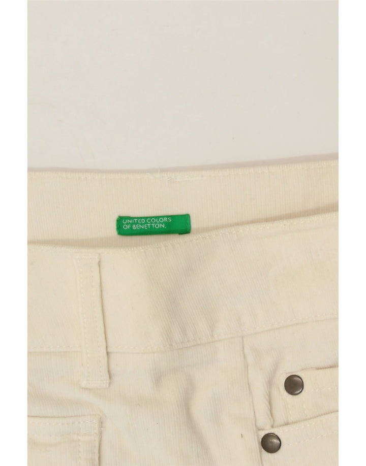 BENETTON Womens Mini Corduroy Skirt  W36 XL  Off White Vintage Benetton and Second-Hand Benetton from Messina Hembry 
