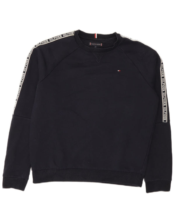Tommy Hilfiger drenge grafisk sweatshirt trøje 13-14 år marineblå bomuld