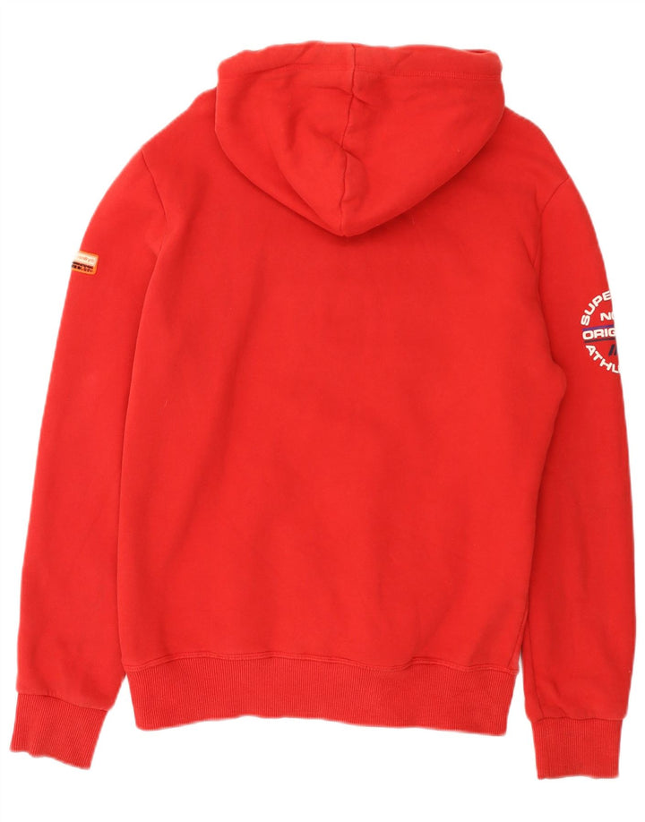 Superdry Grafisk hættetrøje til mænd Medium Rød Colourblock Bomuld