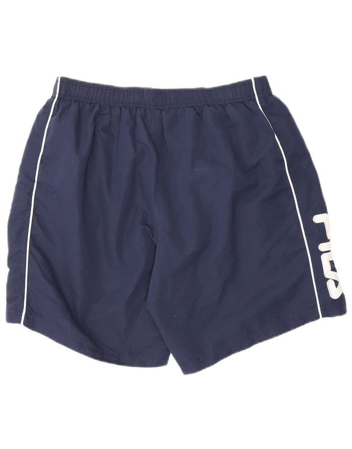 Fila Boys Graphic Sports Shorts 13-14 år XL Navy Blue Polyester
