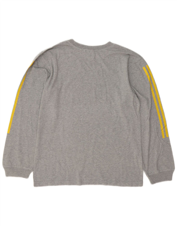 Adidas Herre Denver Nuggets Grafisk Top Langærmet Medium Grey Flecked