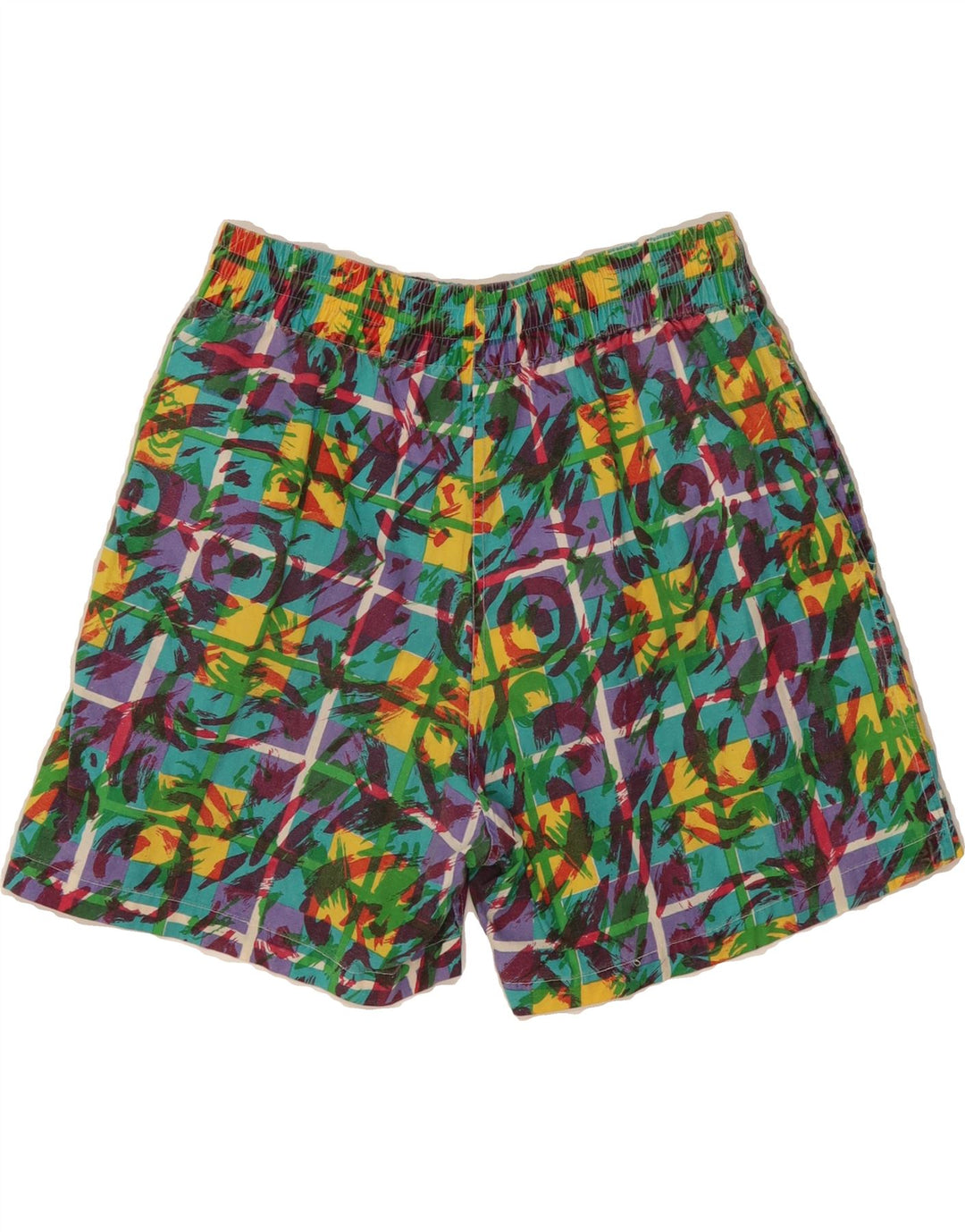 VINTAGE Mens Abstract Swimming Shorts Large W34  Multicoloured Vintage Vintage and Second-Hand Vintage from Messina Hembry 