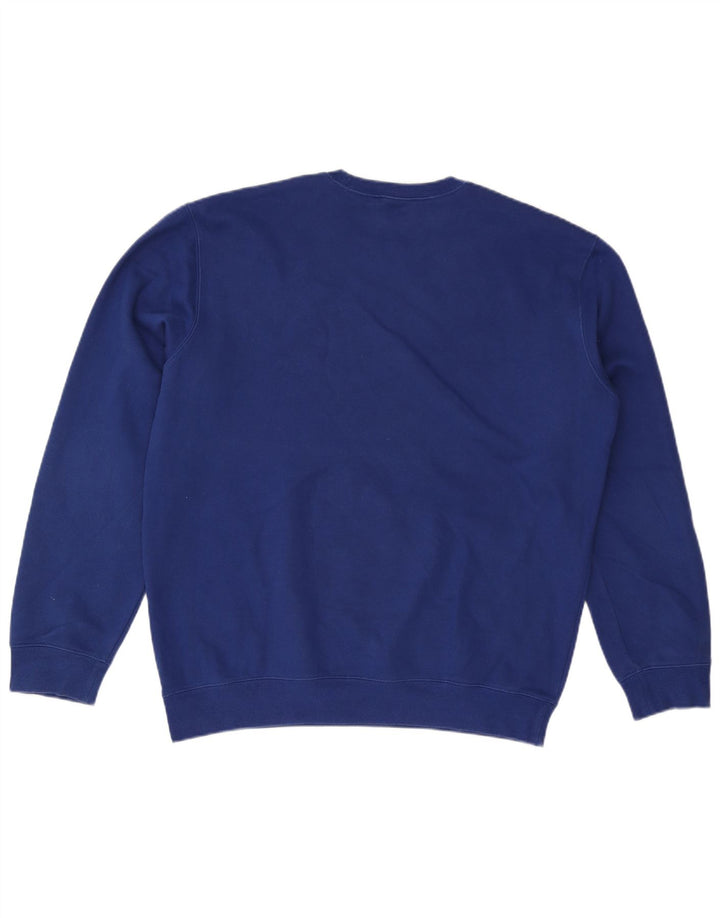 Champion Herre Grafisk Sweatshirt Jumper XL Blå Bomuld
