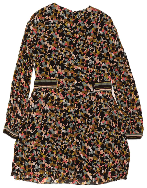 Reiss Dame Langærmet A-Line Kjole UK 10 Small Multicolored Floral