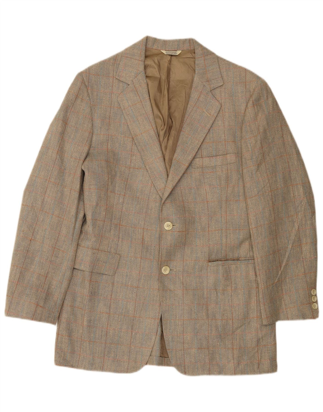 Oakmont Herre 2-knaps blazerjakke str. 39 Medium Brown Check