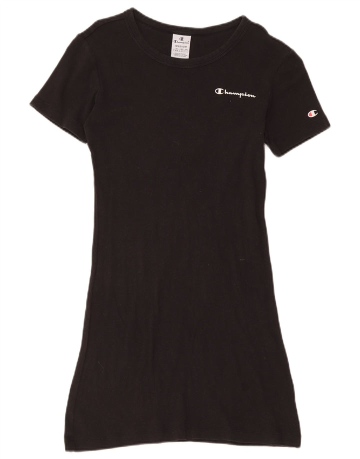 Champion Dame T-Shirt Kjole UK 12 Medium Sort