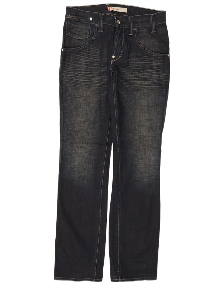 LEVI'S Herre 511 Slim Jeans W33 L34 Marineblå Bomuld