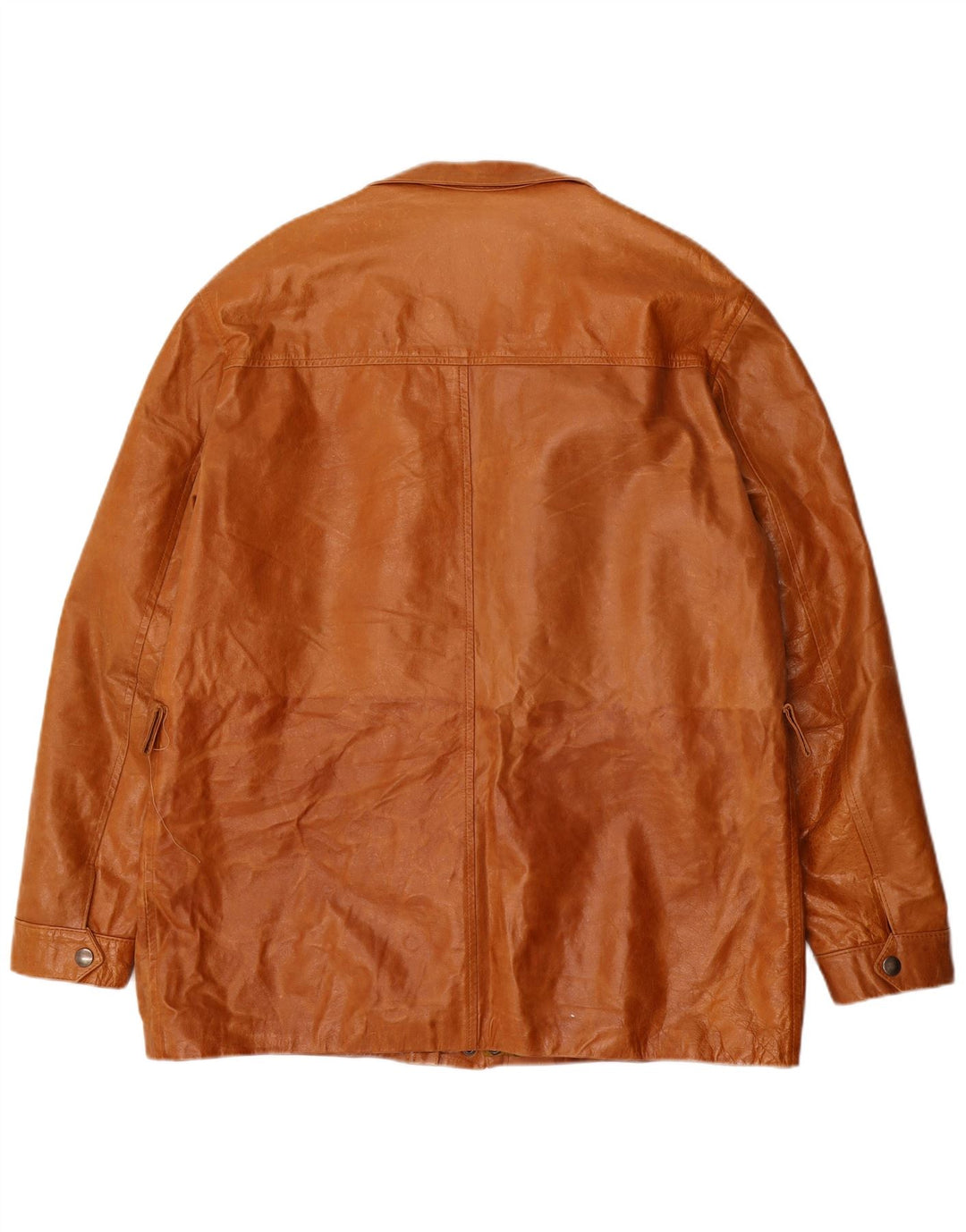 Vintage herre læderjakke UK 42 XL brunt læder
