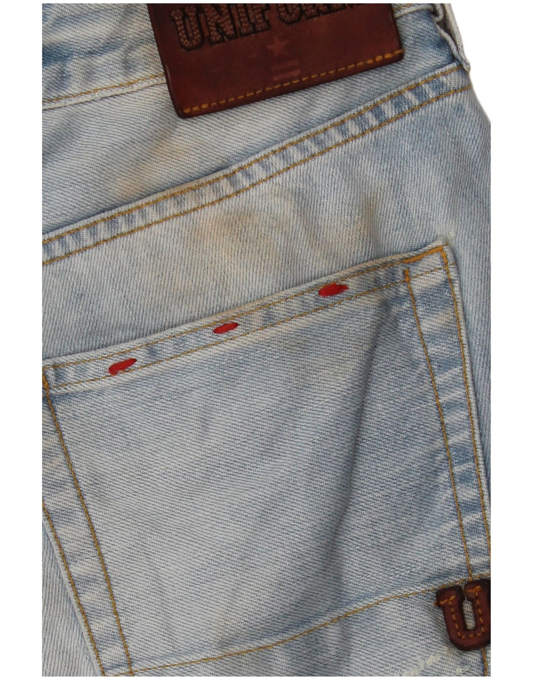 Uniform Herre Distressed Denim Shorts W30 Medium Blue Cotton