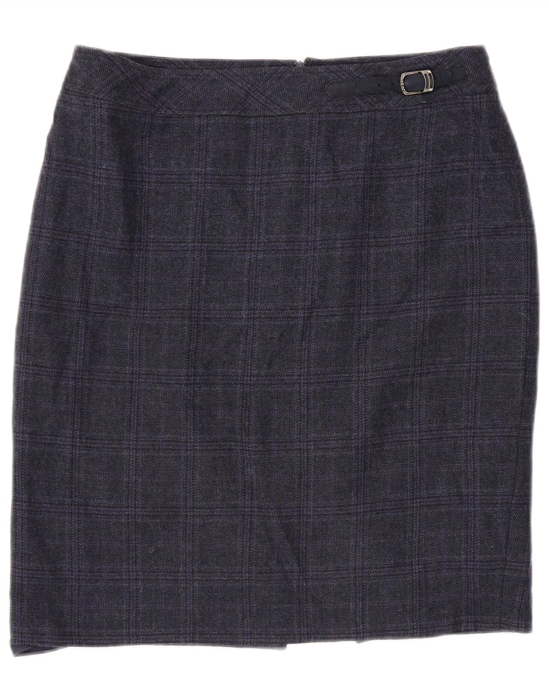 Luisa Spagnoli Dame Pencil Skirt IT 46 Large W36 Navy Blue Check