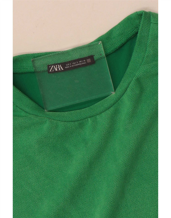 Zara Womens Sheath Dress UK 10 Small Green