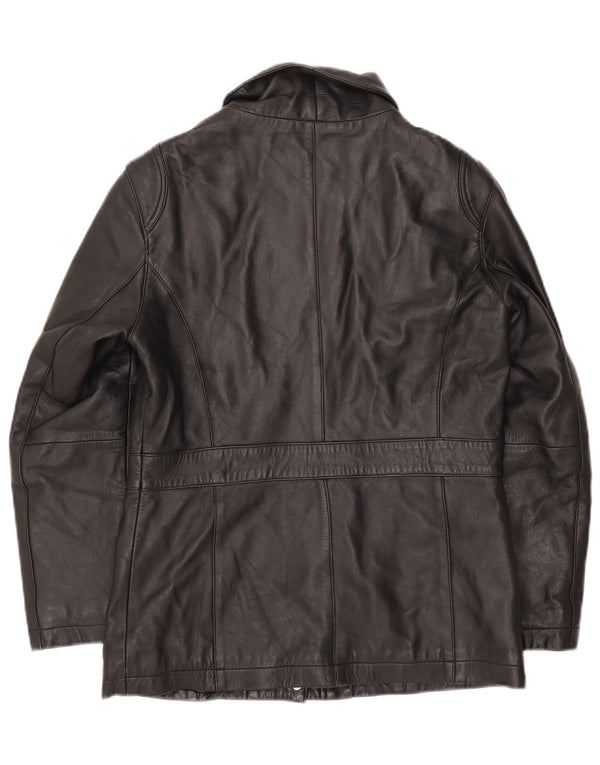 Vintage læderjakke til kvinder UK 10 Small Black