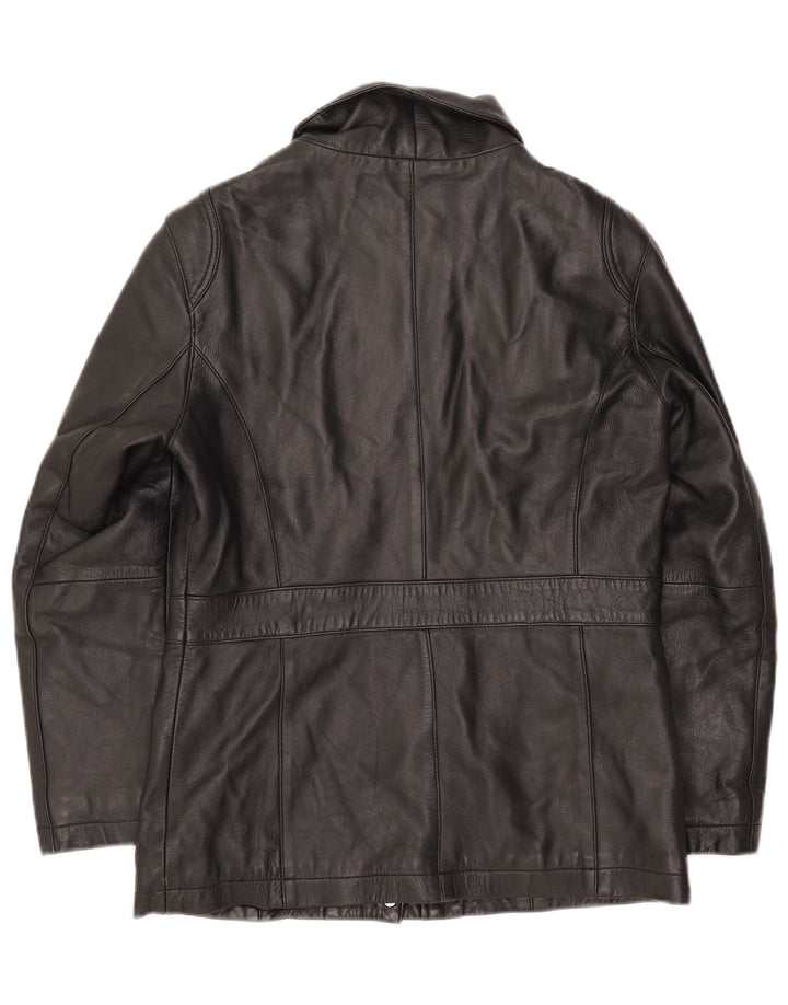 Vintage læderjakke til kvinder UK 10 Small Black
