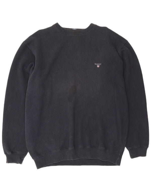 Gant Mens Sweatshirt Jumper XL Navy Blue Cotton