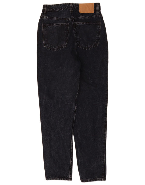 Zara Dame Højtaljede tilspidsede Jeans EU 34 2XS W24 L28 Marineblå Bomuld