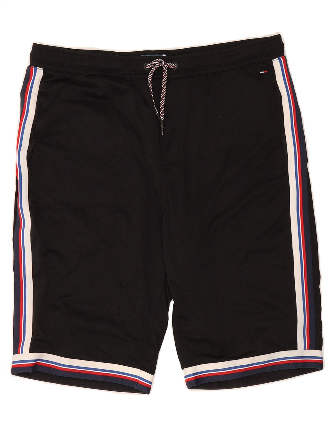 TOMMY HILFIGER Mens Sport Shorts Large  Black Polyester Vintage Tommy Hilfiger and Second-Hand Tommy Hilfiger from Messina Hembry 