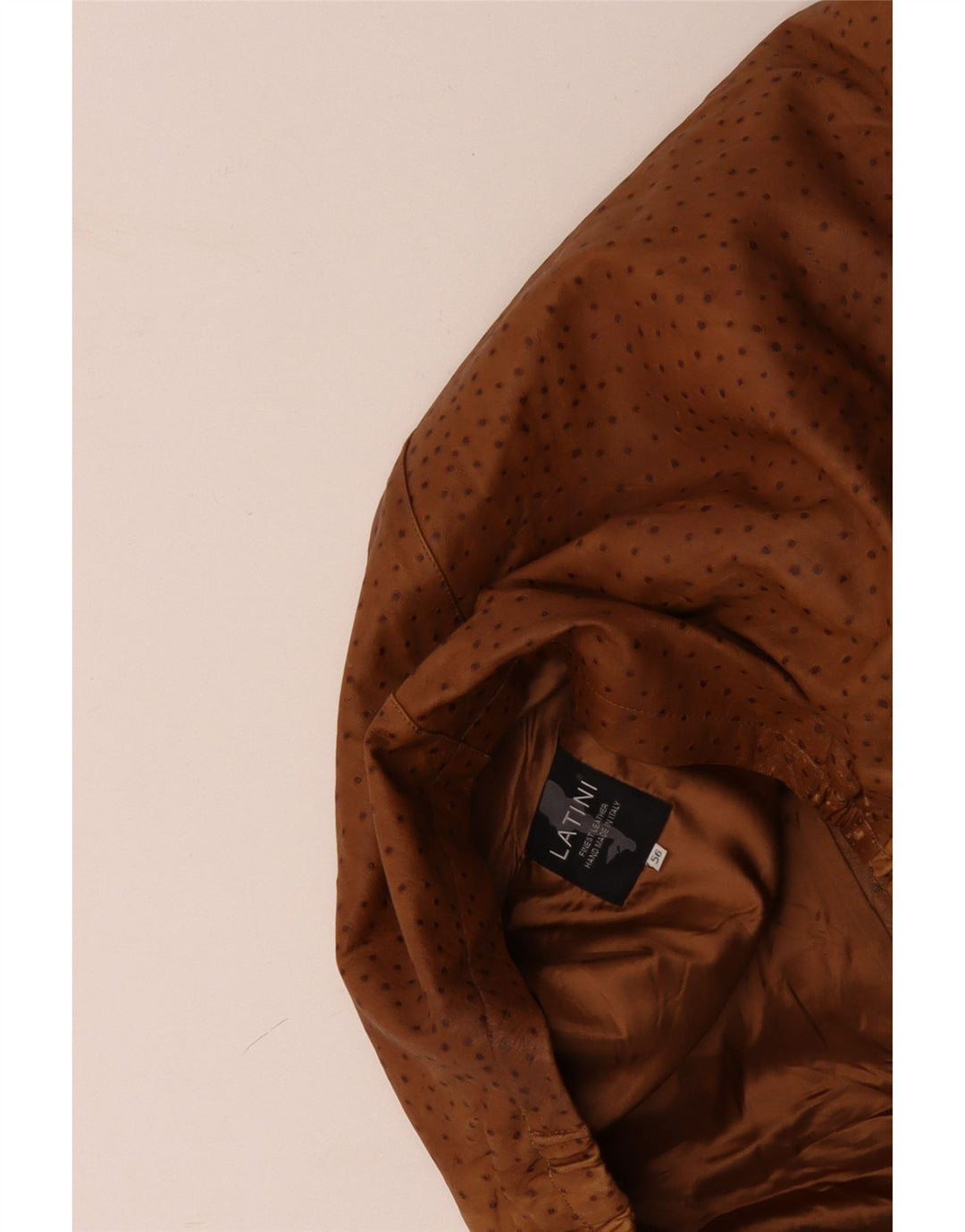 VINTAGE Herre Læder Gilet IT 56 3XL Brun Plettet