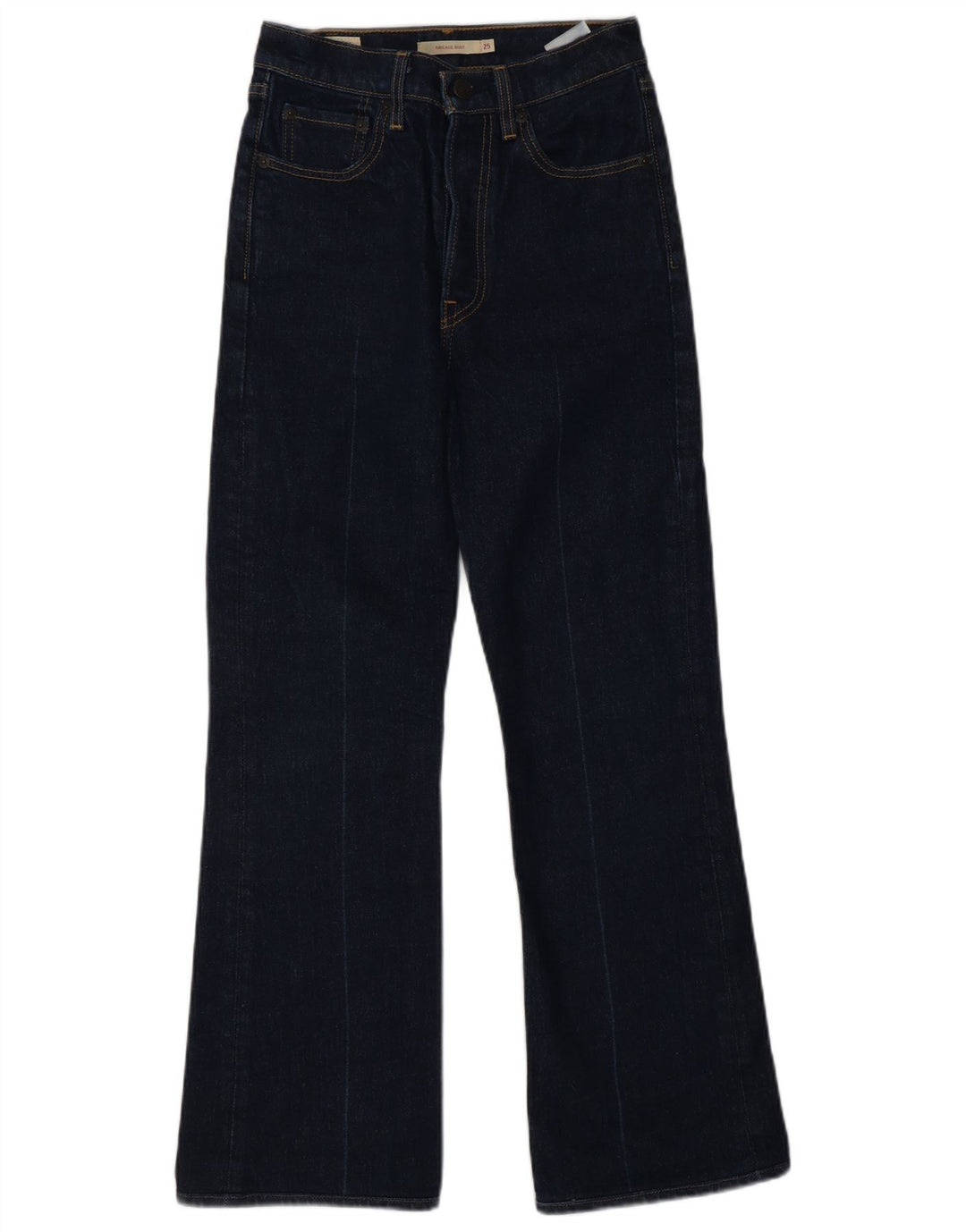 LEVI'S Dame Ribcage Bootcut Jeans W25 L26 Marineblå Bomuld