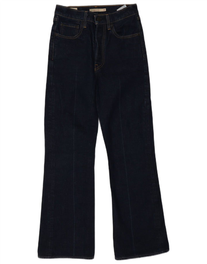 LEVI'S Dame Ribcage Bootcut Jeans W25 L26 Marineblå Bomuld