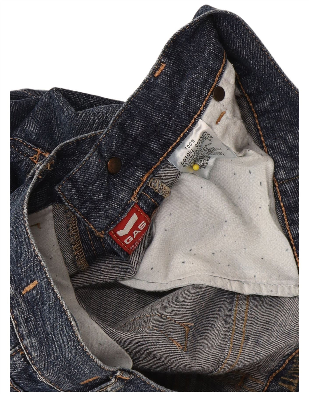 Gas denimshorts til mænd W30 Medium marineblå bomuld