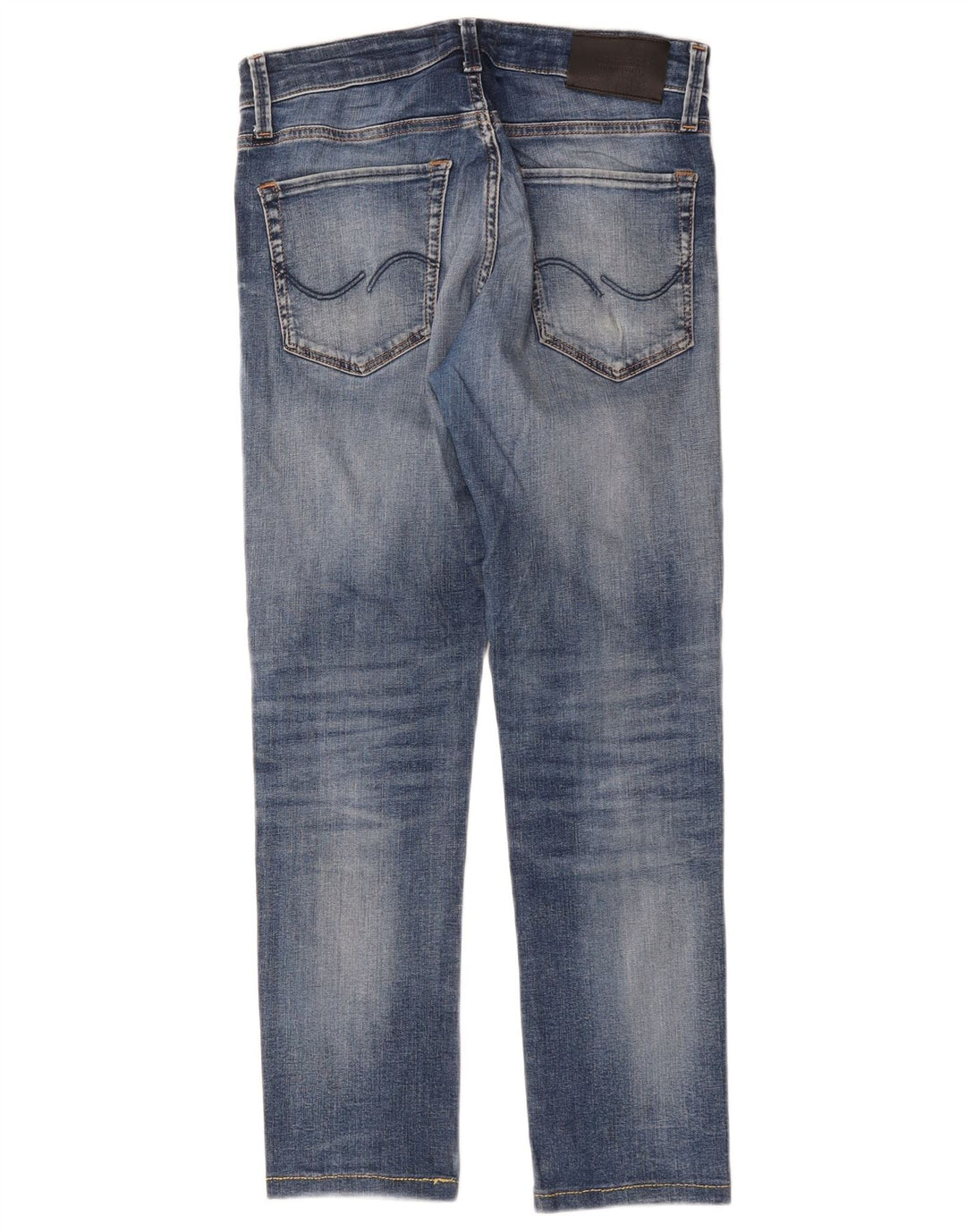 JACK & JONES Herre GLENN Slim Jeans W28 L28 Marineblå Bomuld
