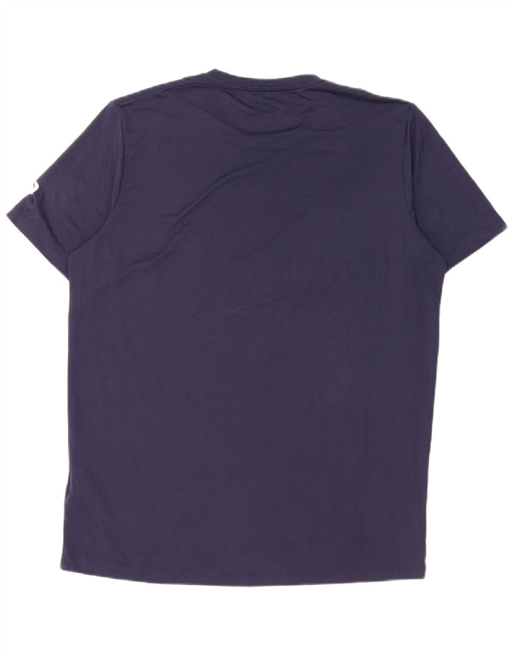 Asics Herre Grafisk T-Shirt Top Stor Marineblå Polyester