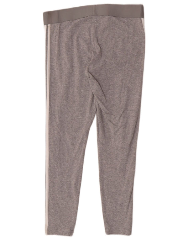 Adidas Dame Tight Fit Leggings UK 16/18 Large Grey Flecked Bomuld