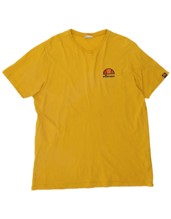 Ellesse Herre T-Shirt Top Medium Gul Bomuld