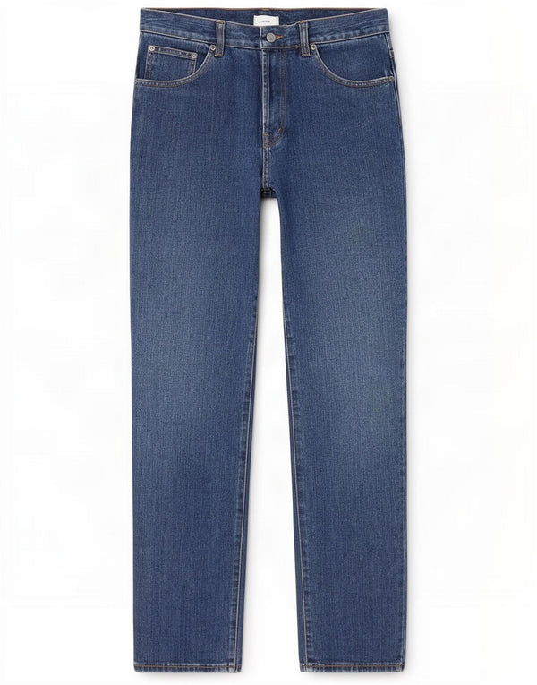 Calvin Klein Dame Højhøjde Straight Jeans US 5 Small W27 L31 Blue Cotton