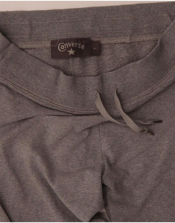 CONVERSE Womens Tracksuit Trousers Joggers UK 10 Small Grey Cotton