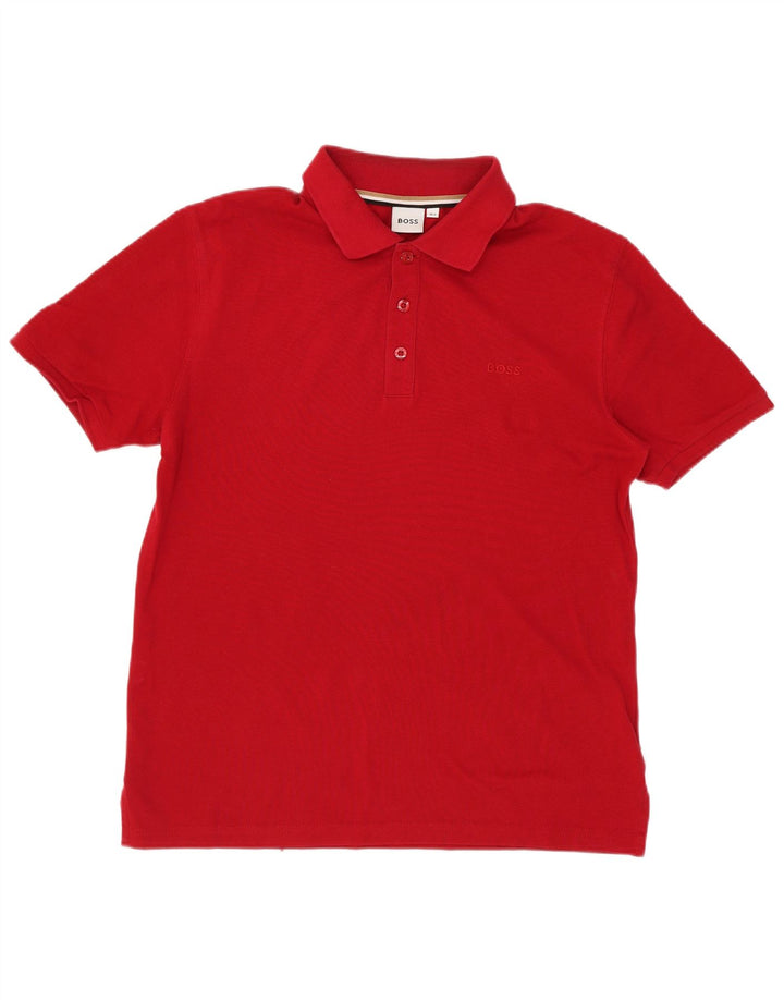 Hugo Boss Boys Polo Shirt 13-14 År Lille Rød Bomuld