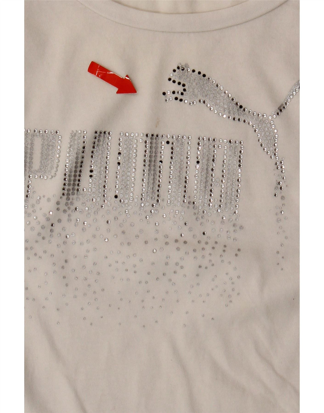 PUMA Womens Graphic T-Shirt Top UK 14 Large White Vintage Puma and Second-Hand Puma from Messina Hembry 