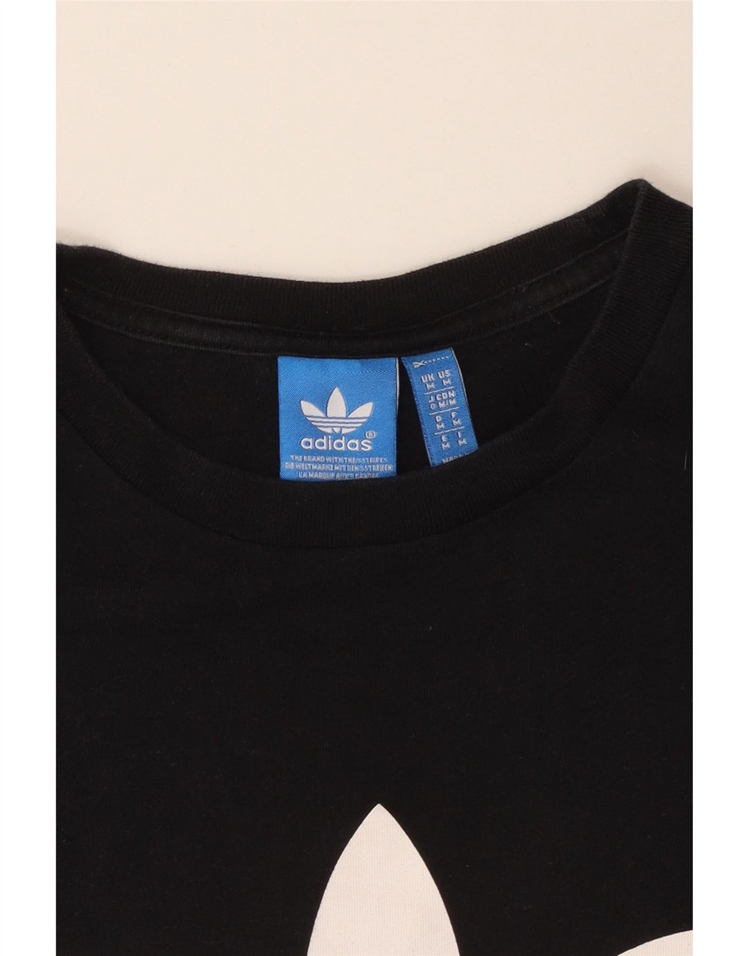 ADIDAS Grafisk T-shirt til mænd, medium sort bomuld