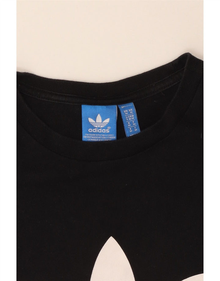 ADIDAS Grafisk T-shirt til mænd, medium sort bomuld