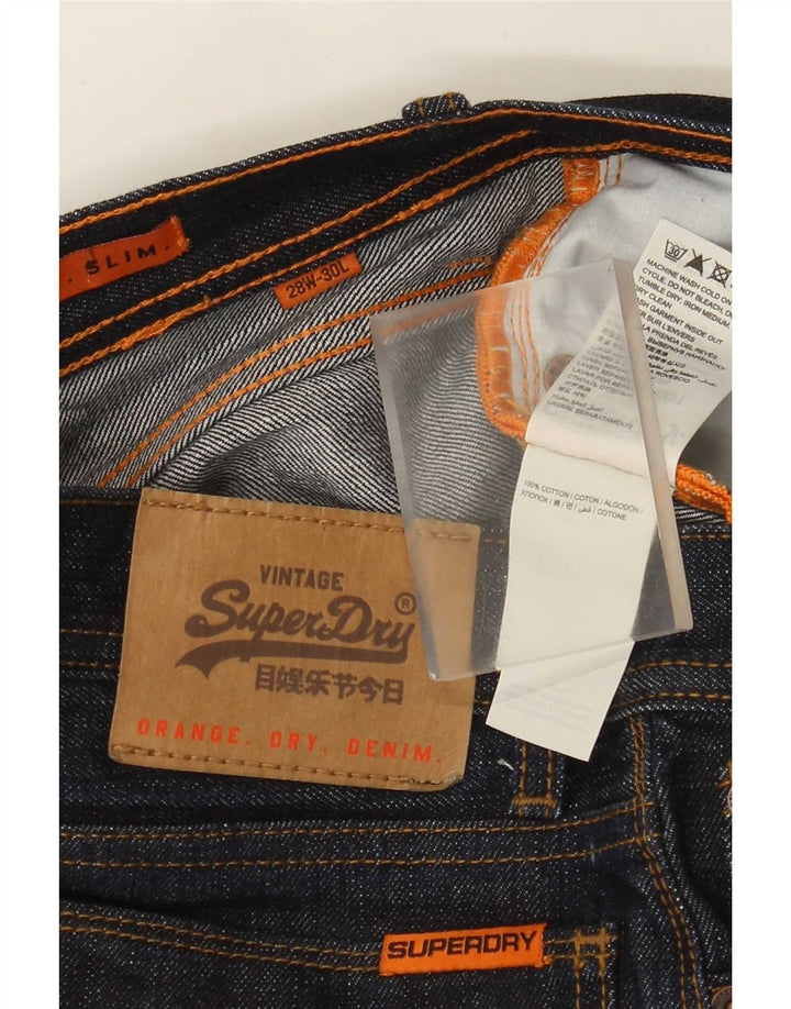 Superdry Slim Jeans til mænd W28 L30 marineblå bomuld