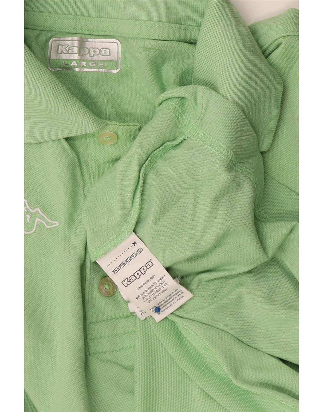 Kappa Herre grafisk poloshirt Stor grøn bomuld