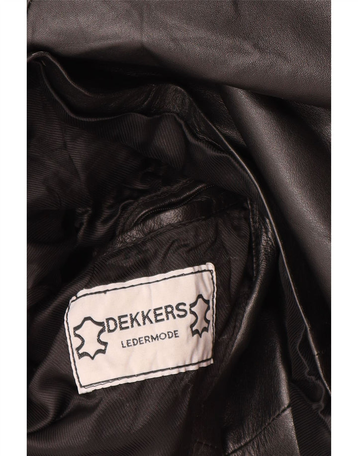 Vintage herre læderjakke UK 42 XL sort læder