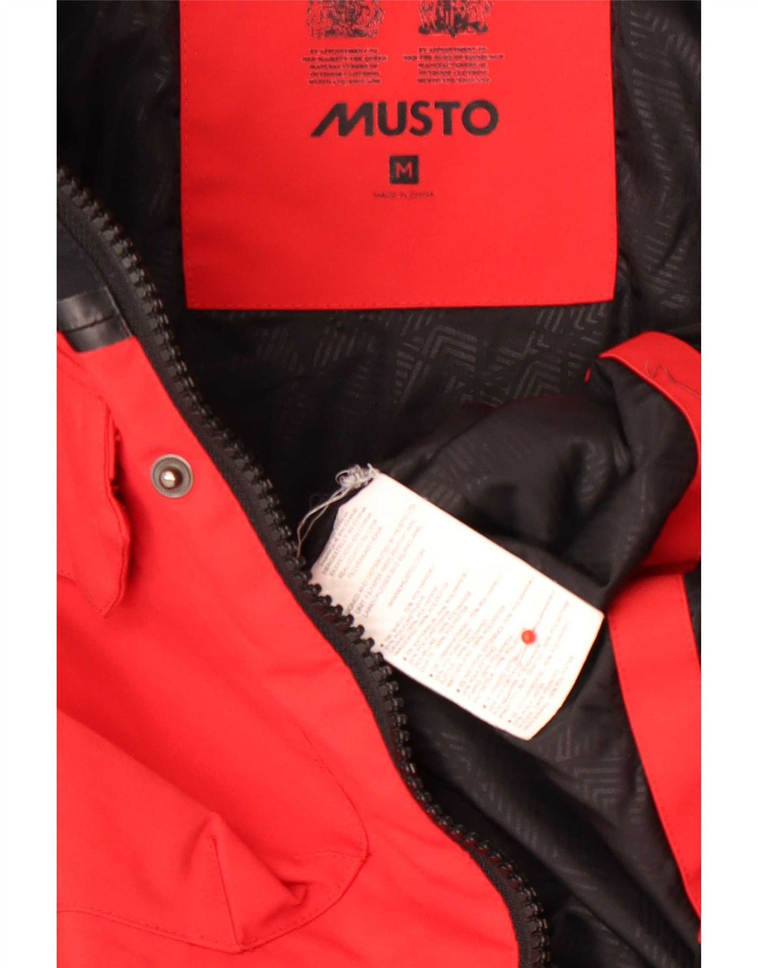 Musto Skijakke med hætte til mænd UK 38 Medium Rød Colourblock Polyamid