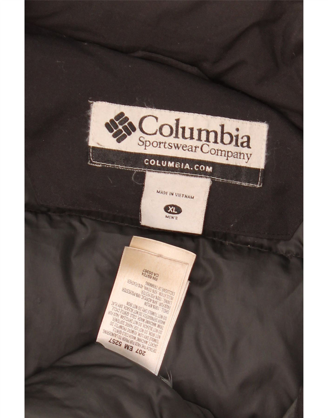 Columbia Polstret Herrejakke UK 42 XL Sort Nylon